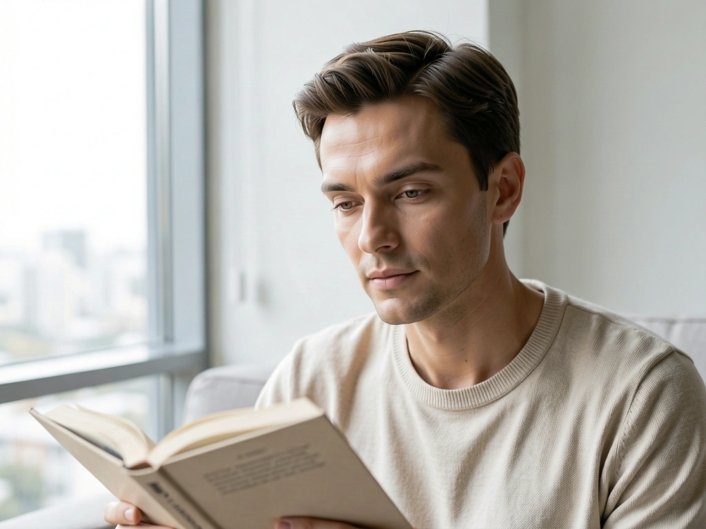 Person enjoying visual comfort